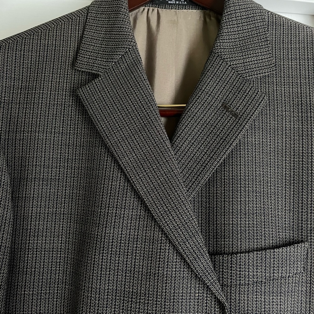 Grey & Black Boss Suit Jacket